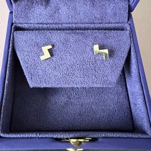 ACB 14K Yellow Gold Tetris Earrings